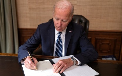 <p>NO SHUTDOWN.  US President Joe Biden signs Saturday (Sept. 30, 2023) a short-term spending measure to avert government shutdown. A shutdown would have meant that many of the federal government’s 4 million workers would have been furloughed, or forced to remain home without a paycheck.  <em>(Screengrab from Joe Biden X account.)</em></p>