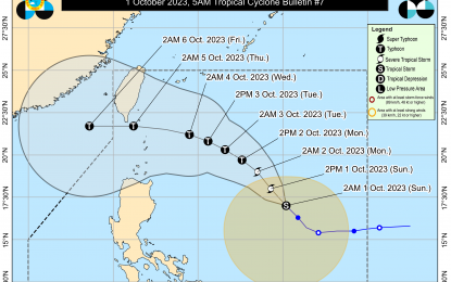 TS Jenny further strengthens, may become typhoon Monday