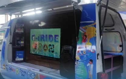 <p><strong>MOBILE CLASSROOM</strong>. The first mobile school in Central Luzon which is a collaborative project of the municipality of Gerona, Tarlac, Department of Science and Technology (DOST), the Department of Education-Tarlac and Tarlac State University (TSU). Dubbed G-iRIDE: Gerona Innovative Roving Interactive Instructional Materials for Diverse Educational Needs, the mobile classroom will soon roam around remote villages in the town to help learners, particularly those enrolled in the Alternative Learning System (ALS) program. <em>(Photo courtesy of DOST-Tarlac)</em></p>