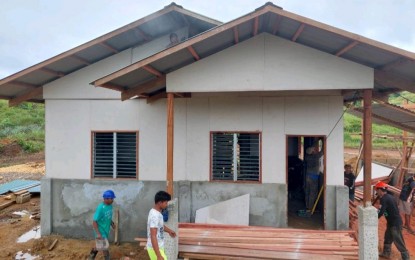 <p> </p>
<p>COMPLETED One of the three completed houses built for formers rebels in San Jose de Buan, Samar, finished after first six weeks of construction. There will also be a training center and a farm lot for agriculture-related livelihood activities to help their integration into mainstream society. <em>(Photo courtesy of Imelda Bonifacio/OPAPPRU)</em></p>
<p> </p>