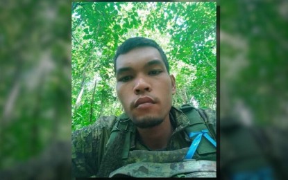 <p><strong>SLAIN SOLDIER</strong>. Private First Class Sher Nelson B. Casayuran, the soldier killed during an encounter with rebels on Sunday (Oct. 8, 2023) in Laur town, Nueva Ecija province. The encounter happened after soldiers responded to the report of villagers about an armed group harassing the people. <em>(Photo courtesy of Army's 7th ID)</em></p>