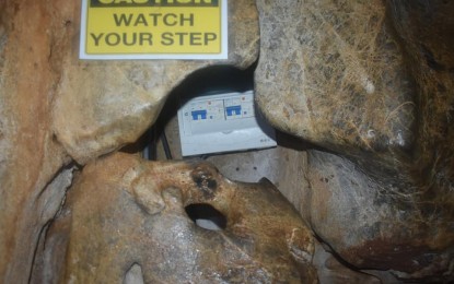 <p><strong>DEFACING NATURE</strong>. A switch box for electricity inside Pukaway Cave, which the Palawan Council for Sustainable Development (PCSD) claimed was illegally installed. PCSD spokesperson Jovic Fabello on Tuesday (Oct. 10, 2023) said a foreign national was charged for illegally trying to develop the cave into a tourist spot. <em>(Photo courtesy of PCSD)</em></p>