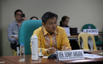 <p><strong>OP BUDGET DELIBERATION.</strong> Senator Sonny Angara presides over the Senate Finance Subcommittee A hearing on the proposed 2024 budgets of the Office of the President and the Presidential Management Staff on Wednesday (Oct. 11, 2023). The OP is seeking a budget of PHP10.7 billion for 2024, the bulk of which will go to its maintenance and other operating expenses. <em>(PNA photo by Avito C. Dalan)</em></p>