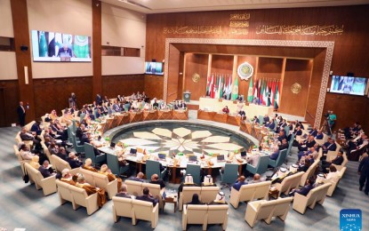 <p><strong>REVIVE PEACE PROCESS.</strong> Participants attend an Arab League extraordinary meeting at the level of foreign ministers at the AL headquarters in Cairo, Egypt on Wednesday (Oct. 11, 2023). Arab foreign ministers called for an immediate halt of the ongoing Israel-Gaza conflict and the revival of the stalled Palestinian-Israeli peace process. <em>(Xinhua photo/Ahmed Gomaa)</em></p>