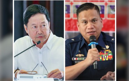 <p>Solicitor General Menardo Guevarra (left), and Philippine Coast Guard spokesperson Commodore Jay Tarriela <em>(PNA file photo) </em></p>