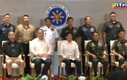 <p class="p2"><strong>ANNUAL TRADITION.</strong> President Ferdinand R. Marcos Jr. hosts the annual traditional dinner for the Armed Forces of the Philippines’ (AFP) Council of Sergeants Major at Malacañan Palace in Manila on Monday (Oct. 23, 2023). During the event, Marcos vowed that the government will continue undertaking initiatives to make the AFP a “world-class force.” <em>(Screenshot from Radio Television Malacañang)</em></p>
