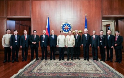 <p><strong>ATTRACTIVE INVESTMENT HUB.</strong> President Ferdinand R. Marcos Jr. meets with officials and members of the Japan Chamber of Commerce and Industry (JCCI) at the President’s Hall in Malacañan Palace in Manila on Monday (Oct. 23, 2023). The JCCI said that the nation’s stable and high-level economic growth in recent years have attracted Japanese investors to develop their operations in the Philippines in anticipation of increased workforce population as well as domestic demand. <em>(Photo from PBBM’s official Facebook page)</em></p>