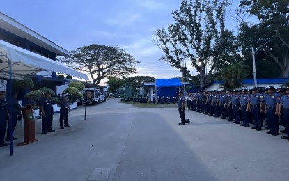 <p><strong>POLL DEPLOYMENT.</strong> More police personnel arrived in Negros Oriental on Monday night (Oct. 23, 2023) as augmentation security forces for the Barangay and Sangguniang Kabataan Elections. The entire province is now categorized as an election "hot spot" after it was placed under Comelec control. <em>(Photo courtesy of the Negros Oriental Police Provincial Office)</em></p>