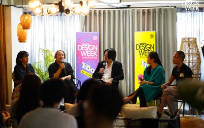 <p><strong>DESIGN WEEK</strong>. From left, Design Center Executive Director Rhea Matute, Emi Englis, Architect Joseph Javier, StraightArrow Creative Process Outsourcing CEO Haraya del Rosario-Gust, Butch Carungay speak during the State of the Philippine Design roundtable in Makati as part of Design Week Philippines held from Oct. 14 to 21, 2023. The event featured over 116 main and partner events nationwide. <em>(Photo courtesy of Design Center)</em></p>