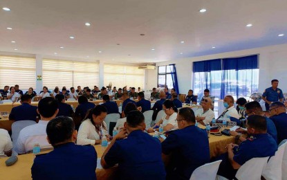 <p><strong>COORDINATING CONFERENCE.</strong> Officials of the Commission on Elections (Comelec) and law enforcement agencies meet at the Negros Oriental Police Provincial Office on Wednesday (Oct. 25, 2023) to finalize the operational plan and other concerns for the Barangay and Sangguniang Kabataan Elections. During the meeting, the Special Task Force Negros Oriental announced the imposition of a curfew in the province on Oct. 28 and 29 to prevent violence, threat, intimidation, and vote buying. <em>(Photo courtesy of Comelec-Negros Oriental)</em></p>