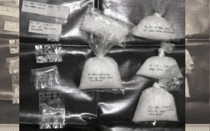 <p><strong>BUSTED.</strong> The 10 packs of illegal drugs believed to be shabu worth PHP3.7 million confiscated from a 41-year old jobless man, Philip Llaguno. The suspect was a former convict who was sentenced in 2009 on drug charges. <em>(Contributed photo)</em></p>