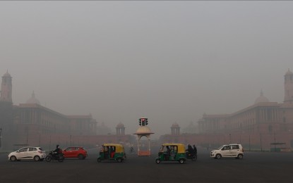 <p><strong>SMOG. T</strong>he skyline of New Delhi in India shows a thick layer of smog, prompting authorities to suspend classes in primary schools on Monday (Nov. 6, 2023). The air quality gets worse mostly during winter from November to January, according to the Federal Ministry for Environment. <em>(Anadolu)</em></p>