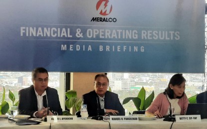 <p><strong>LARGEST SOLAR FARM</strong>. Magnate Manuel V. Pangilinan answers questions from the press during Meralco's press conference for its financial and operating results for first nine months of the year at Meralco's headquarter in Pasig City on Monday (Nov. 6, 2023). Meralco's unit will be the majority shareholder of SP New Energy Corp., which is developing a 3,500-megawatt solar farm in Central Luzon, the largest of its kind in Asia and the entire world. <em>(PNA photo by Kris Crismundo)</em></p>