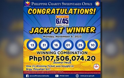 Ticket sold in QC wins P107.5-M Mega Lotto jackpot