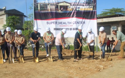 <p><strong>GROUNDBREAKING</strong>. Officials of the Department of Health Center for Health Development in Ilocos and the local government unit of Agno in Pangasinan join the groundbreaking ceremony on Wednesday (Nov. 8, 2023) for the construction of the PHP12 million worth of super health facility. The facility will be a one-stop-shop for all outpatient medical services. <em>(Photo courtesy of DOH-CHD-1)</em></p>
