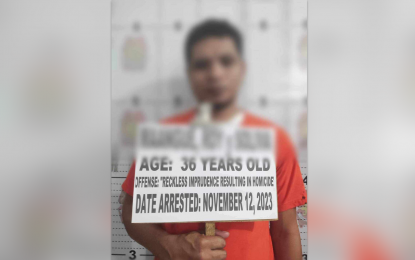 <p><strong>POLICE SUSPECT.</strong> A mugshot of Police Corporal Roy Maangue. He is the suspect in the death of a 13-year-old girl during an indiscriminate firing in Kidapawan City on Sunday night, Nov. 12, 2023.<em> (Photo courtesy of Kidapawan CPO)</em></p>