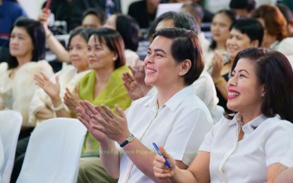 <p><strong>OVP TURNS 88.</strong> Vice President Sara Z. Duterte (2nd from right) leads the celebration of the 88th anniversary of the Office of the Vice President (OVP) on Wednesday (Nov. 15, 2023). In her speech, Duterte reaffirmed her commitment to continuing to be guided by the OVP’s mission: “To reach, serve, and create lasting impact on the lives of the Filipino people.” <em>(Photo courtesy of OVP)</em></p>