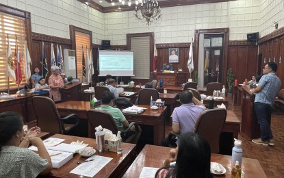 <p><strong>BUDGET HEARING</strong>. Members of the Sangguniang Panlalawigan (Provincial Board) of Ilocos Norte on Wednesday (Nov. 15, 2023) deliberate on the proposed 2024 budgets of the various departments of the provincial government. Provincial Agriculture Office's budget was increased by PHP25 million to PHP81.9 million to finance the establishment of a multi-commodity processing center for farmers. <em>(Photo by Leilanie Adriano)</em></p>