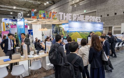 <p><strong>SEE THE PH.</strong> The Philippine booth at the Tourism Expo Japan 2023 in Osaka from Oct. 26-29, 2023. The negotiated sales from the four-day event amounted to PHP297 million. <em>(Photo courtesy of TPB)</em></p>
