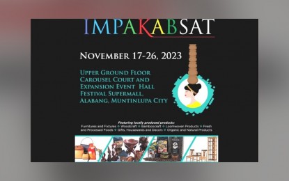 <p><strong>QUALITY PRODUCTS</strong>. The 31st annual Impakabsat regional trade fair organized by the Department of Trade and Industry (DTI) Cordillera at the Festival Mall in Alabang, Muntinlupa from Nov. 17 to 26, 2023 will showcase quality products of micro, small and medium enterprises. Lawyer Samuel Gallardo, DTI assistant regional director, said the event is among the government’s way of helping small businesses promote and sell their products to reach wider market. <em>(Photo from the FB page of Impakabsat)</em></p>