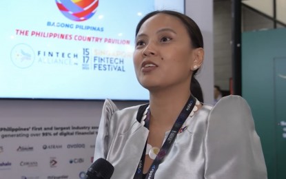 <p>Trade Attache to Singapore Carla Grepo at the SFF 2023. <em>(Photo courtesy of RTVM)</em></p>