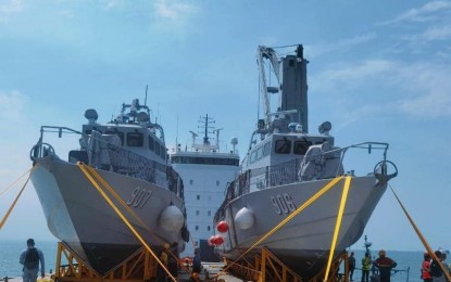 <p><strong>DELIVERED.</strong> Two gunboats are delivered to the Philippines from Israel on Saturday (Nov. 18, 2023). The Philippine Navy now has six high-speed Acero-class gunboats. <em>(Photo courtesy of Philippine Fleet)</em></p>