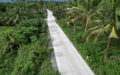 <p><strong>ROAD PROJECT</strong>. An aerial photo of a road project in Barangay Reserva, Baler, Aurora that is seen to enhance mobility to agricultural communities. This is one of the projects implemented by the Aurora District Engineering Office under the Department of Public Works and Highways-Department of Agriculture convergence program.<em> (Photo courtesy of DPWH Region 3)</em></p>