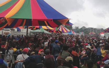 <p><strong>TOWARD TOURISM.</strong> The people of Benguet come together for the grand cañao, during the province’s foundation anniversary that is eyed to be bigger next year. Benguet Lone District Representative Eric Yap on Thursday (Nov. 23, 2023) bared they are eyeing a Panagbenga-like celebration of the 124th foundation anniversary through the Adivay Festival in 2024, with flowers grown in the province as one of the main attractions.<em> (PNA photo by Liza Agoot)</em></p>