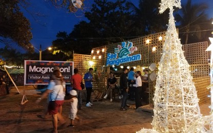 <p><strong>CHRISTMAS BAZAAR. </strong>A visitor assistance center welcomes residents and tourists at the Christmas bazaar located at the Provincial Capitol beach park in Lingayen City on Friday (Nov. 24, 2023). The bazaar provides at least 60 micro, small and medium enterprises (MSMEs) an opportunity to increase their income. <em>(PNA photo by Hilda Austria)</em></p>