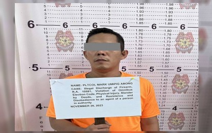 <p><strong>CHARGED</strong>. The Quezon City Police District (QCPD) has filed charges against Lt. Col. Mark Julio Abong who allegedly fired his handgun during a confrontation with another customer in a restobar. Abong was charged of violation of Republic Act no. 10591 or the Comprehensive Firearms and Ammunition Regulation Act, violation of Omnibus Election Code, physical injury, slander by deed, and disobedience upon an agent or person in authority. <em>(Photo courtesy of QCPD) </em></p>