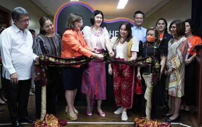 <p><strong>EXHIBIT. </strong>'Walk in Her Shoes,' an interactive exhibit depicting real stories of women who are victims of violence opens at the Senate on Monday (Dec. 4, 2023) by Senate Pro Tempore Loren Legarda (center left), Senator Pia Cayetano (center right), together with Senator Sherwin Gatchalian, Dr. Leila Saiji Joudane, UNFPA Country Representative, Atty. Khay Ann Magundayao-Borlado of the Philippine Commision on Women, Atty Renato Bantug, Senate Secretary, and fellow advocates. It aims to raise awareness about the pervasiveness of violence against women (VAW), prompt reflection on the prevailing social norms that reinforce this harmful behavior, and galvanize action to end VAW. <em>(Photo courtesy of Office of Senator Pia Cayetano) </em></p>