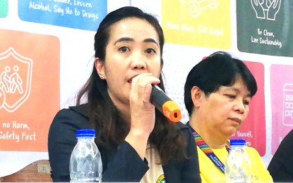 <p><strong>SELF CARE.</strong> Victoria Malicdan, the Department of Health-Cordillera Autonomous Region (DOH-CAR) senior health program officer, reminds the public to boost their immune system during a press briefing in Baguio City on Thursday (Dec. 7, 2023). Data from the DOH-CAR Regional Epidemiology and Surveillance Unit showed 7,292 cases of influenza-like illness and severe acute respiratory illnesses from Jan. 1 to Nov. 15 this year. <em>(PNA photo by Liza T. Agoot)</em></p>