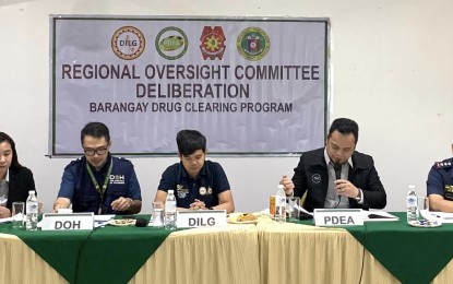 <p><strong>DELIBERATION.</strong> The Regional Oversight Committee holds a deliberation for the Barangay Drug Clearing Program on Aug. 21, 2023. The committee is tentatively set to have its last deliberation this year in Iloilo City on Dec. 14 to tackle the applications of 40 barangays. <em>(Photo courtesy of PDEA-6)</em></p>
