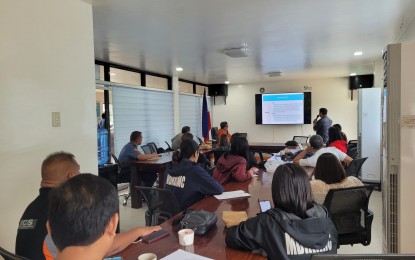 <p><strong>EMERGENCY MEETING.</strong> The Municipal Disaster Risk Reduction and Management Council of Hinatuan, Surigao del Sur discusses preparations for Tropical Depression Kabayan on Sunday (Dec. 17, 2023). The province has been placed on red alert, which mandates forced evacuation and activation of all emergency and evacuation centers. <em>(Photo courtesy of Hinatuan LGU Facebook)</em></p>