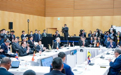 <p><strong>PUSH FOR DECARBONIZATION.</strong> President Ferdinand R. Marcos Jr. attends the Asia Zero Emission Community Leaders Meeting in Tokyo, Japan on Monday (Dec. 18, 2023). Marcos reiterated the Philippines' commitment to renewable energy targets. <em>(Photo courtesy of PCO)</em></p>