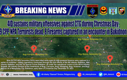 9 NPA rebels killed on Christmas Day skirmishes in Bukidnon 
