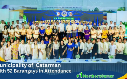 <p>VILLAGE PEOPLE. The barangay officials of Catarman, Northern Samar during a gathering organized by the Northern Samar provincial government on Dec. 6, 2023. Village officials in Eastern Visayas will undergo leadership training beginning January 2024 to better equip and prepare them as development partners of the national government. <em>(Photo by Northern Samar provincial government)</em></p>