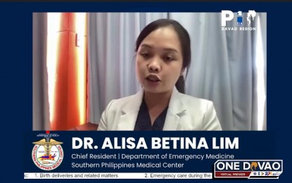 <p><strong>FLU VIRUS. </strong> Dr. Alisa Betina Lim, the chief resident of Southern Philippines Medical Center (SPMC) - Department of Emergency Medicine, urges the public on Wednesday (Jan. 3, 2023) to wear face masks and practice proper hygiene to avoid getting flu viruses. She also reminded people not to lower their guard as mycoplasma pneumonia, most commonly known as 'walking pneumonia,' is present in the country.<em> (Screengrab photo)</em></p>