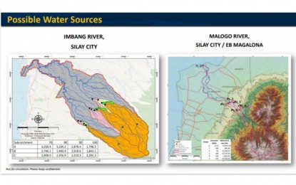<p><strong>SURFACE WATER SOURCES.</strong> An undated image shows the Imbang River and the Malogo River as the identified sources of the proposed PHP1.2-billion Negros Occidental Bulk Water Supply Project. As of Friday (Jan. 5, 2024), at least five private firms have expressed interest in bidding for the project. (<em>Image courtesy of Provincial Government of Negros Occidental</em>)</p>
<p> </p>