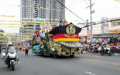 <p><strong>SINULOG SA LALAWIGAN. </strong>The Philippine National Police's float during the 2019 Sinulog Festival. The Cebu Provincial Police Office assures the public of safe and peaceful Sinulog sa Lalawigan on Jan. 14. (<em>Photo courtesy of Cebu Provincial Capitol FB page)</em></p>