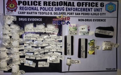 <p><strong>BUSTED.</strong> Operatives seize over PHP7.9 million shabu in a buy-bust in Brgy. Malipayon-Delgado, Iloilo City, on Wednesday night (Jan. 10, 2024). Two suspects were arrested. <em>(Photo courtesy of RPDEU 6)</em> </p>