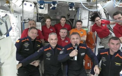 <p>The seven-member station crew and the Ax-3 astronauts <em>(Anadolu)</em></p>