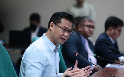 <p><strong>TAX RATES. </strong>Senator Win Gatchalian leads the Committee on Ways and Means hearing on the proposed Passive Income and Financial Intermediary Taxation Act (PIFITA) on Monday (Jan. 22, 2024). The measure seeks to simplify tax administration by reducing the number of final withholding tax rates, unify tax rates on passive income, harmonize business taxes on financial intermediaries and rationalize documentary stamp tax. <em>(Photo courtesy of Senate PRIB) </em></p>
