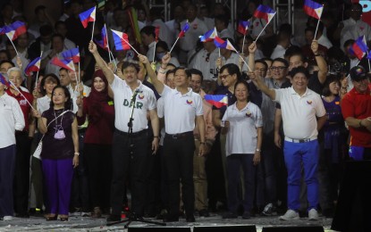 <p><strong><span data-preserver-spaces="true">CALL FOR TRANSFORMATION.  </span></strong><span data-preserver-spaces="true">President Ferdinand Marcos Jr. and First Lady Liza Araneta-Marcos lead the launching of "Bagong Pilipinas" at Quirino Grandstand in Manila on Sunday (Jan. 28, 2024) attended by more than 400,000 people. The President said "Bagong Pilipinas" is a call for the transformation of our idea of being a Filipino, of our economy, governance, and society. <em>(PNA photo by Avito Dalan)</em></span></p>
