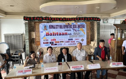 <p><strong>READY FOR PARTY.</strong> Manila City Administrator Bernardito 'Bernie' Ang (center) discusses the upcoming Chinese New Year celebration at the 'MACHRA Balitaan sa Harbor View' forum of the Manila City Hall Reporters' Association on Monday (Feb. 5, 2024). Around 1 million visitors are expected to join Chinese New Year celebrations in the city from Feb. 8 to 11. <em>(PNA photo by Ferdinand Patinio)</em></p>