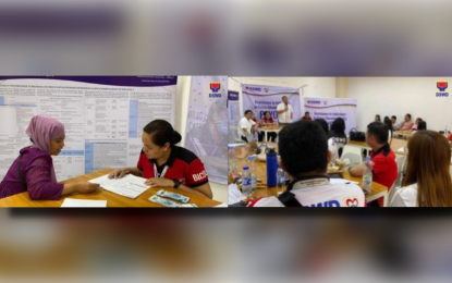 <p><strong>GOV’T AID.</strong> The Department of Social Welfare and Development Field Office-5 (Bicol Region), in partnership with Iriga City government, extends cash relief assistance to some 90 fire-hit stall owners on Monday (Feb. 5, 2024). The market vendors got PHP10,000 each. <em>(DSWD photo)</em></p>