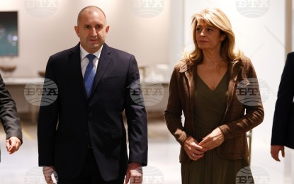 <p>President Rumen Radev and his wife arriving for the The Economist's forum in Sofia on Feb. 7, 2024<em> (BTA photo)</em></p>