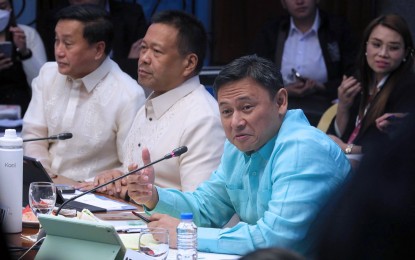 <p><strong>BETTER INVESTMENT CLIMATE.</strong> Senator Sonny Angara (right) presides over the second hearing of the Senate Subcommittee on Resolution of Both Houses No. 6 on Monday (Feb. 12, 2024). National Economic and Development Authority Undersecretary Rosemarie Edillon, one of the resource persons on proposals to amend economic provisions of the constitution, said allowing foreigners to invest in higher education would result in better quality of learning and a competitive workforce later on. <em>(PNA photo by Avito C. Dalan)</em></p>