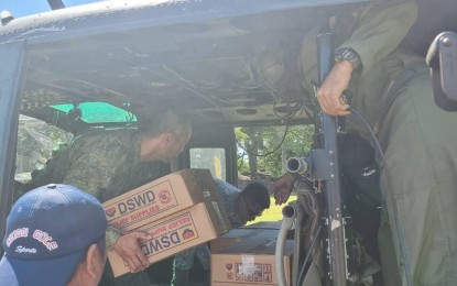 PAF choppers bring relief aid in DavOr, fight Benguet forest fires