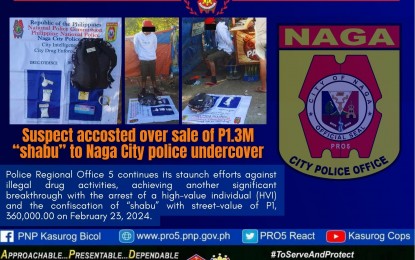 P1.3-M shabu seized in Naga City drug bust